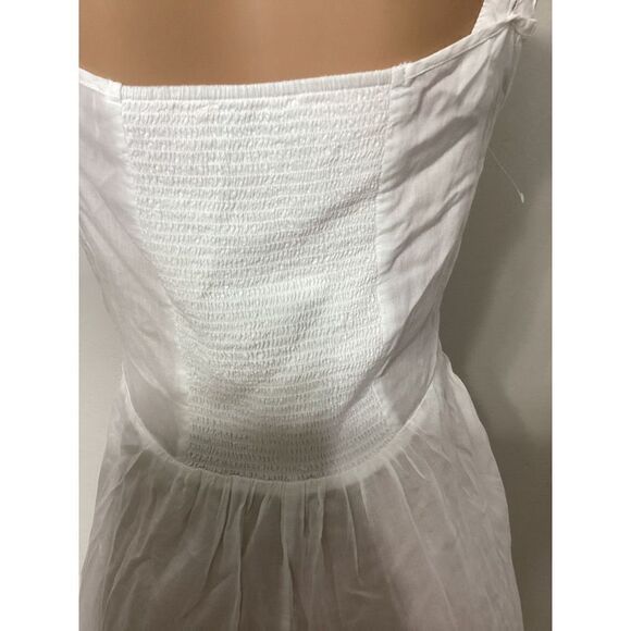 New. Lucky Brand sheer white romper/coverup. Normally $79 - Picture 6 of 9